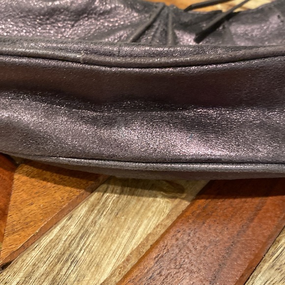 Charles David metallic leather hobo bag with braided strap - Picture 5 of 8